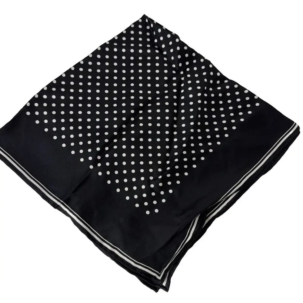 Lauren Ralph Lauren Square Silk Scarf Polka Dot Print 22